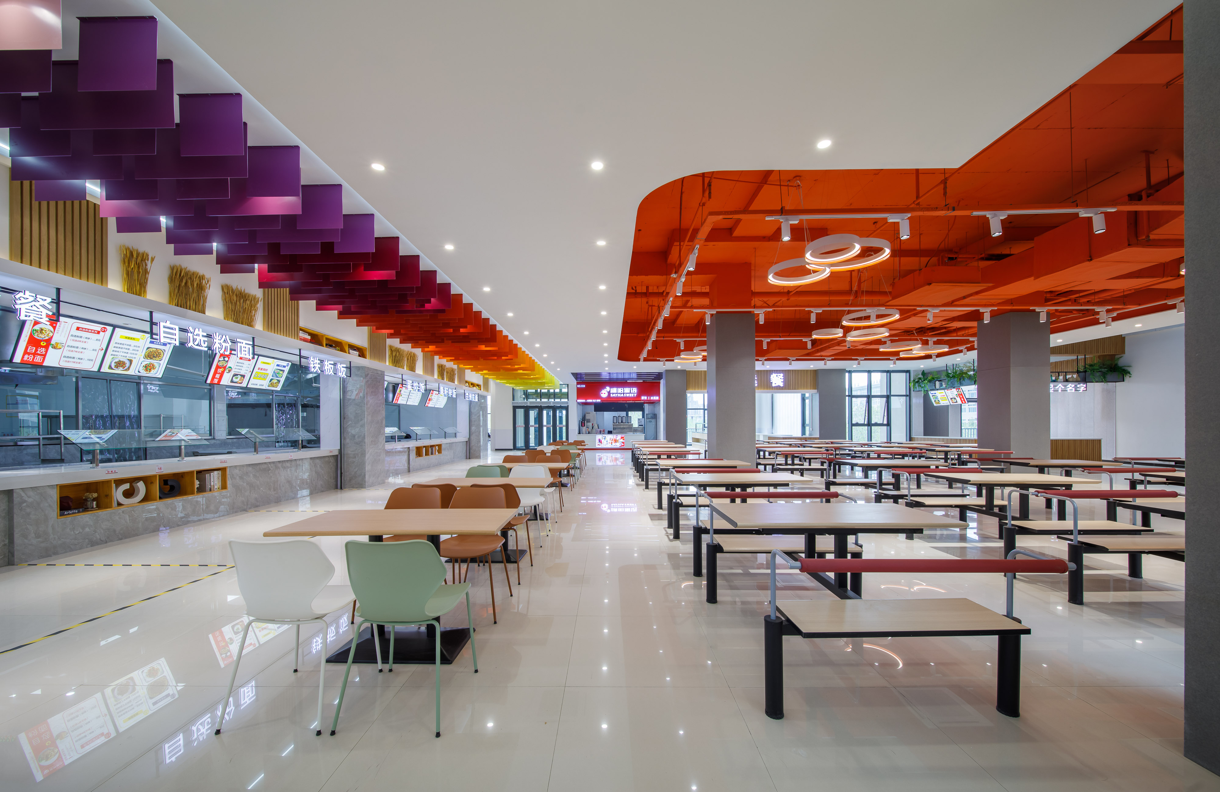 芳华 · 河南工业大学校园餐饮空间设计丨中国郑州丨晓寒建筑空间设计-119
