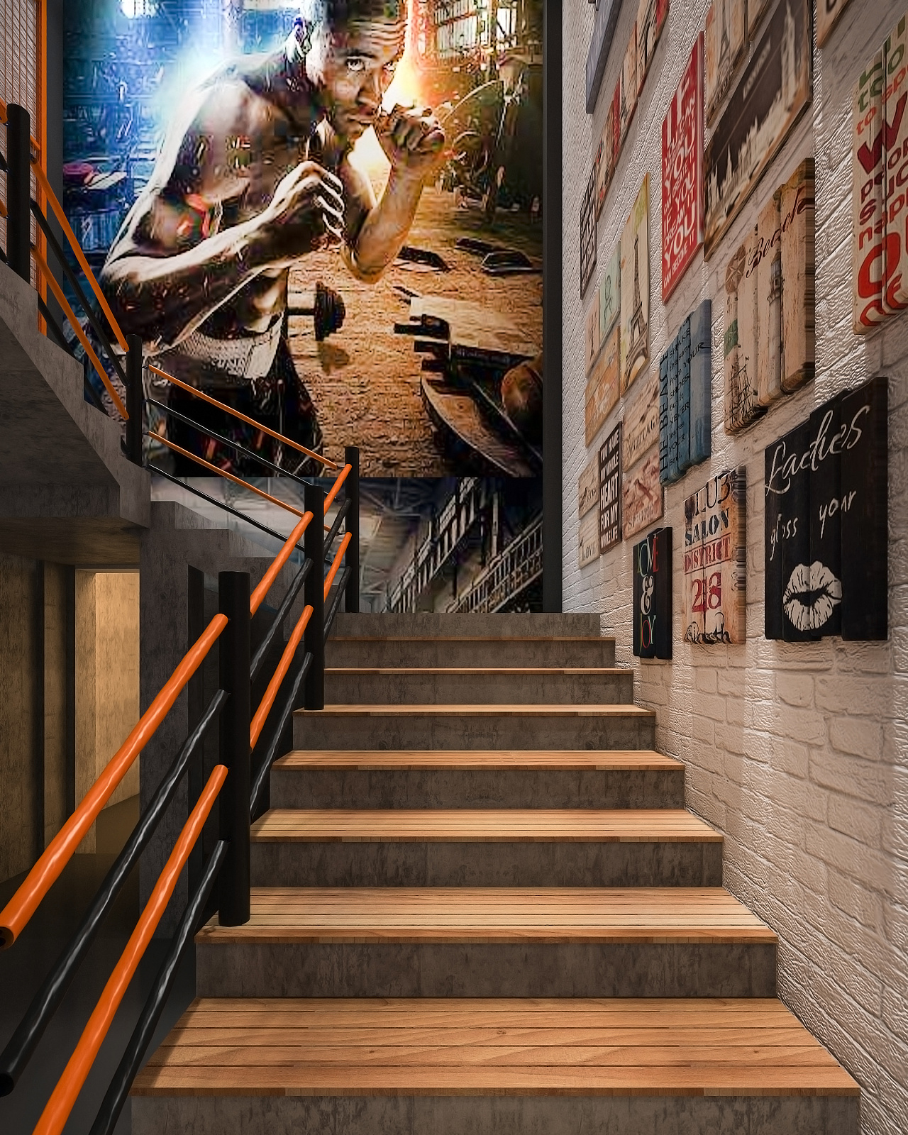 拳击主题健身训练馆-14