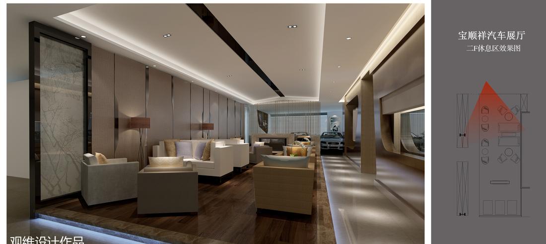 汽车展厅设计 | 融入 LOGO 元素，打造现代与私密空间-10
