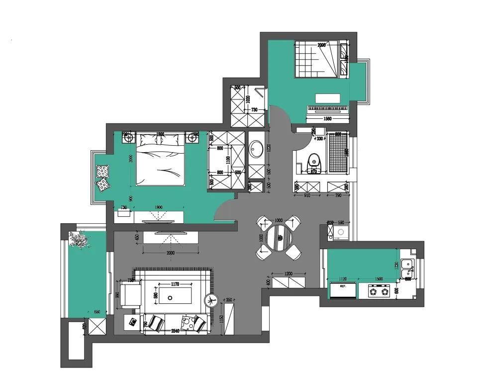 境远装饰 | 现代轻奢 90㎡二居室,演绎活力四溢的空间美学-21