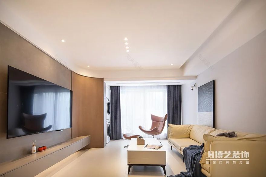 奶油色家居,温馨宁静的现代简约设计丨博艺装饰-18