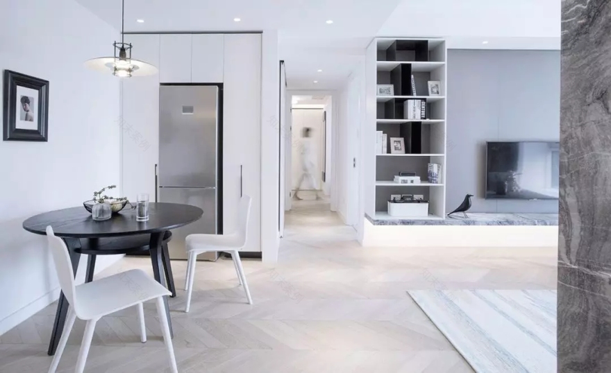 北京女主独居78㎡,改封闭厨房为吧台+开放式,主卫变身衣帽间! 黄吉空间设计-40