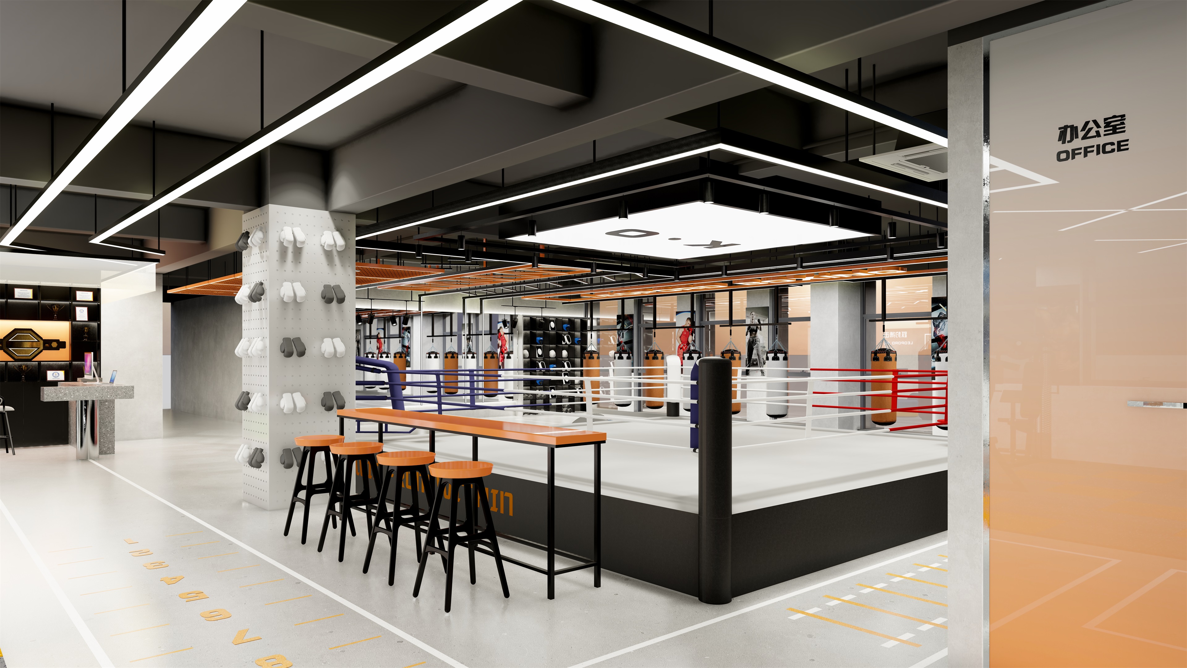 杭州某健身拳馆室内设计-2