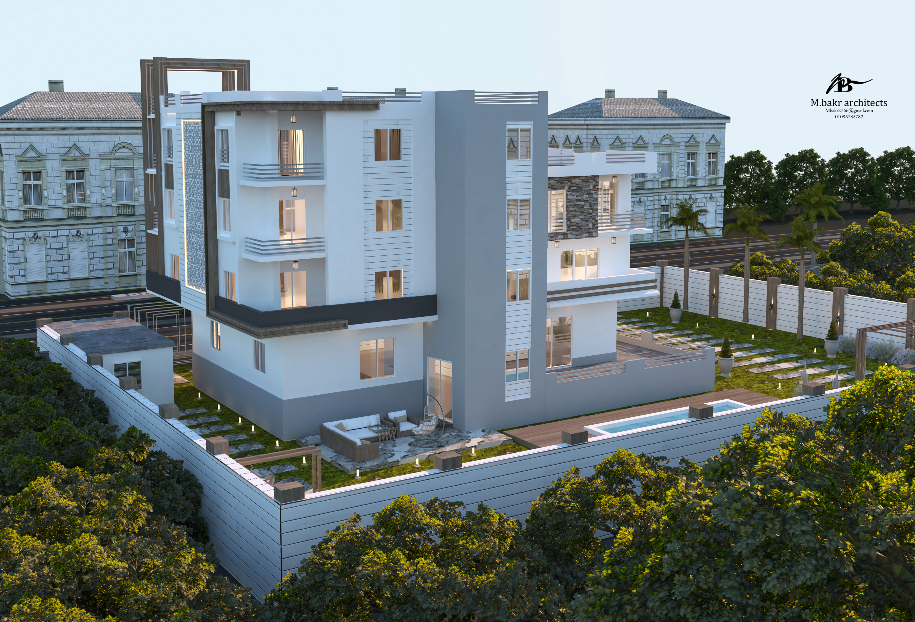 E·terior Design + Landscape 别墅设计丨EgyptCairo丨Mohamed bakr Architects-7