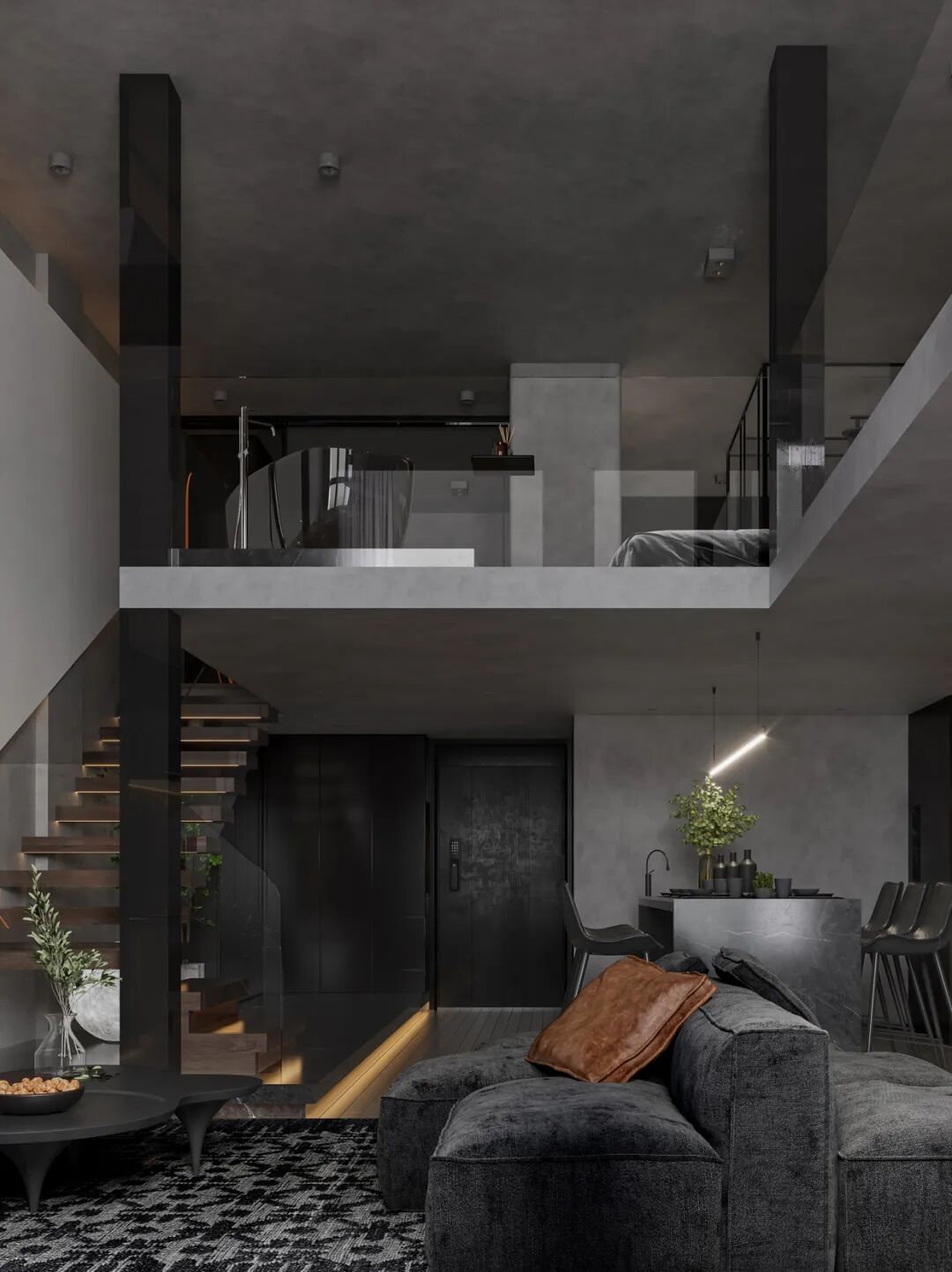 广州越秀天荟江湾Loft公寓丨中国广州丨格梵装饰集团-14