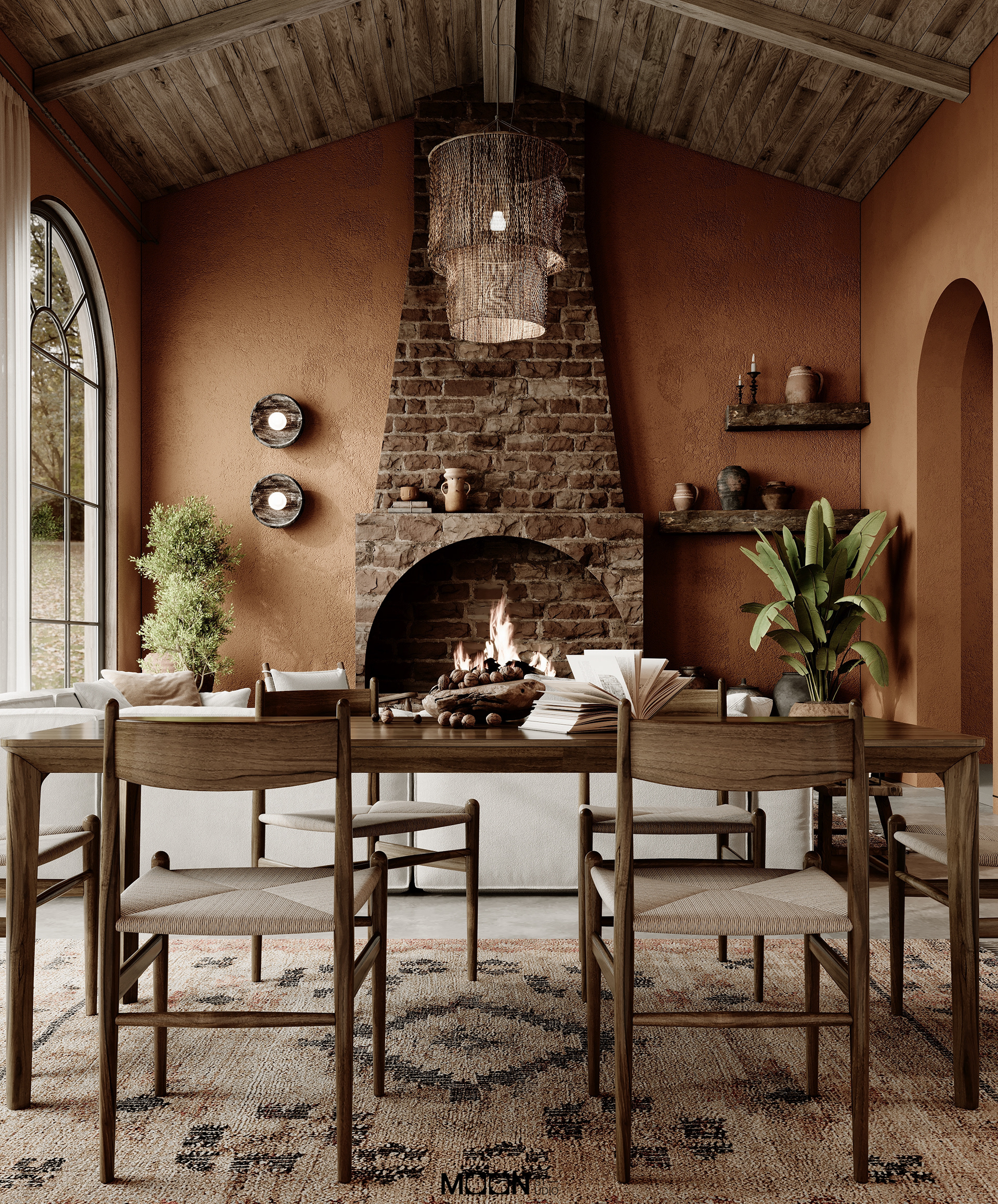 波西米亚风格起居区丨Moon Studio-4