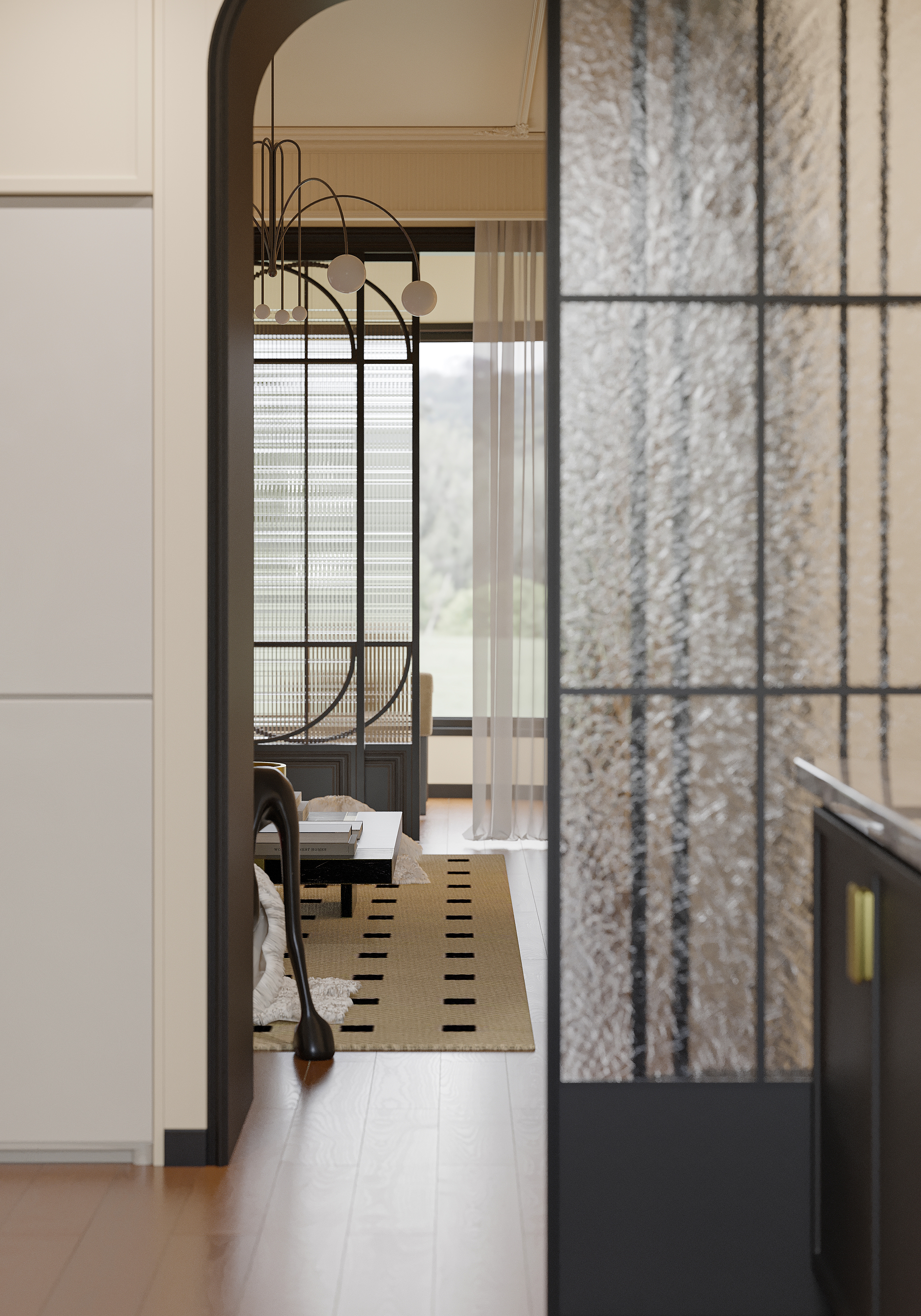 轻法式客餐厅设计丨室内表现进阶训练营-9