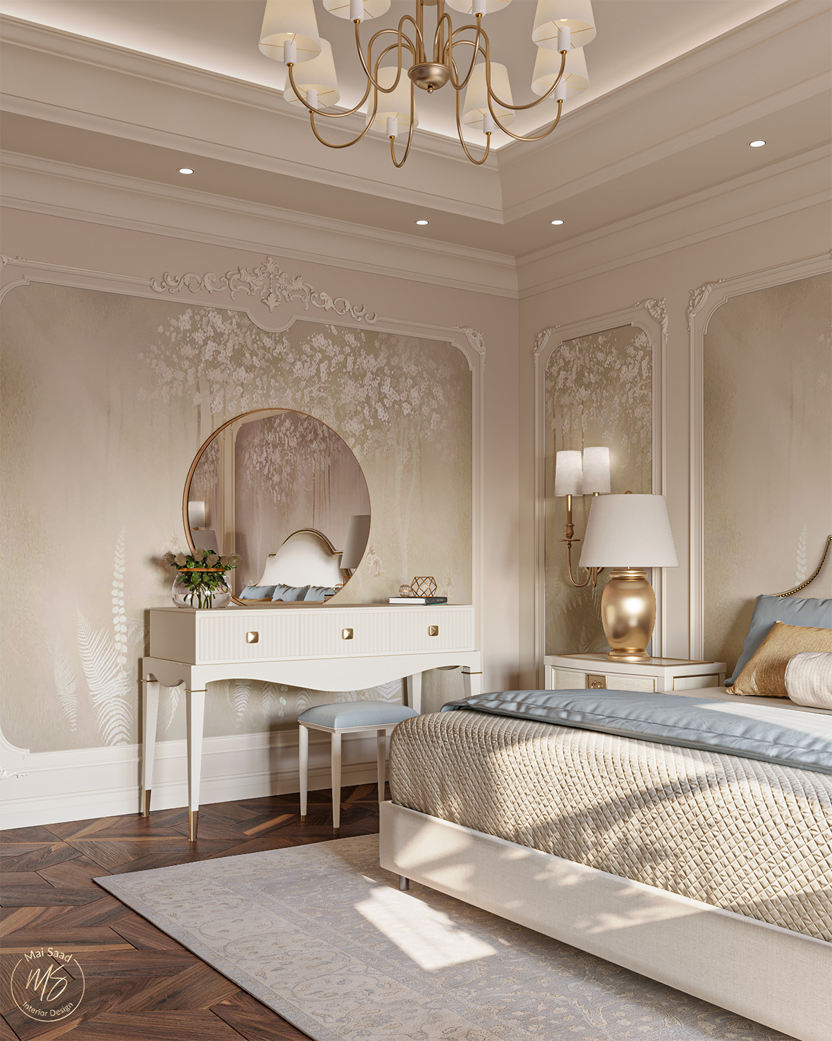 美式主卧丨MAI SAAD INTERIORS-10