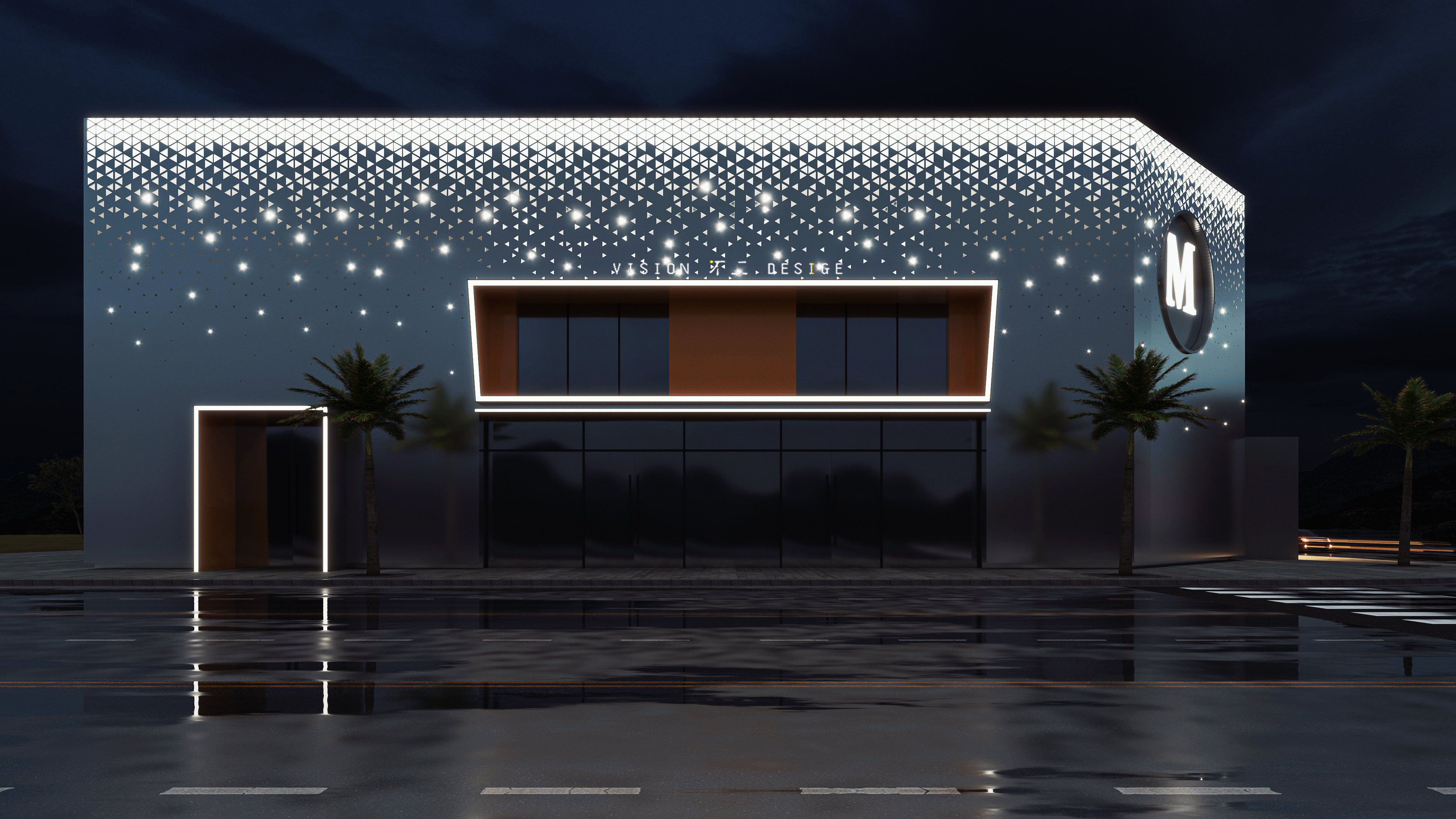 水汇门头  黄昏 夜晚 效果-5