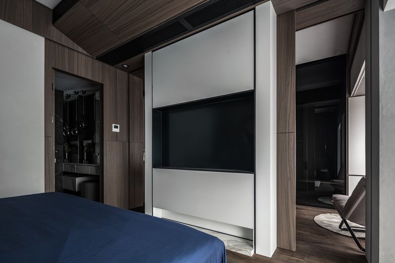 现代简约山语清晖，乐高模型与石材质感的空间对话-35