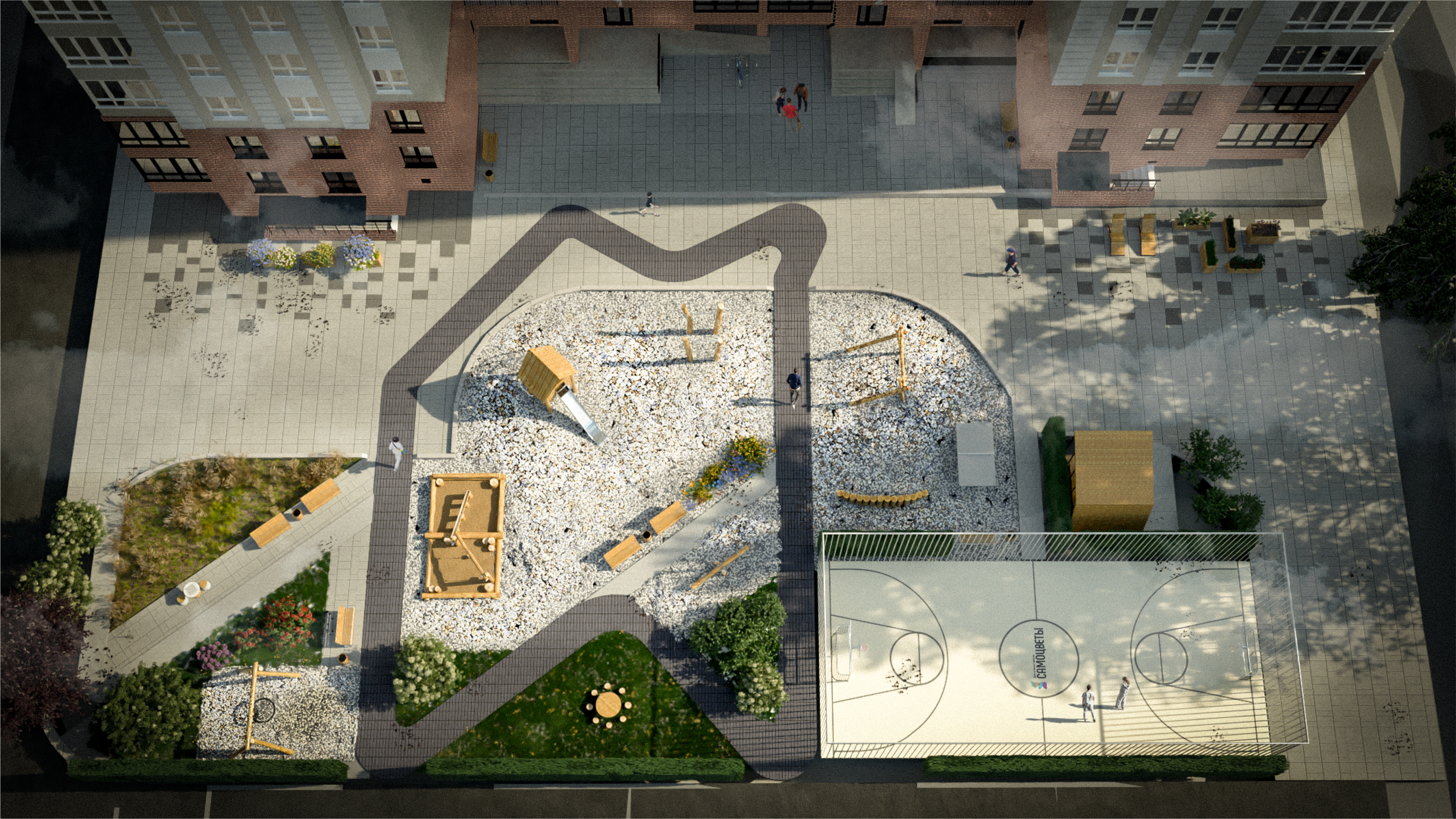 铁路“Самоцветы”住宅周边区域景观美化项目丨俄罗斯萨兰斯克-31