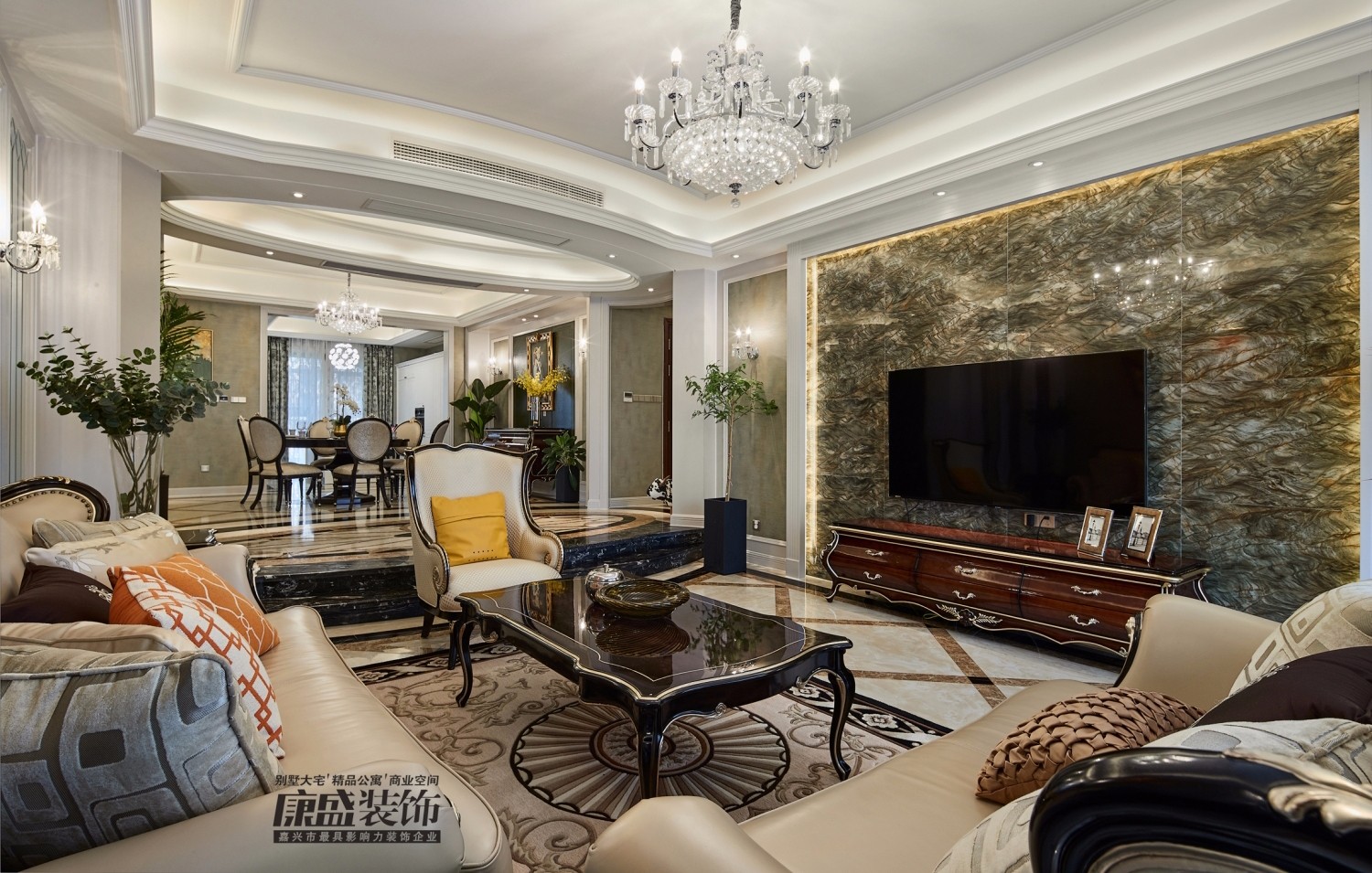 240㎡嘉兴宝石公馆  嘉兴康盛装饰-5