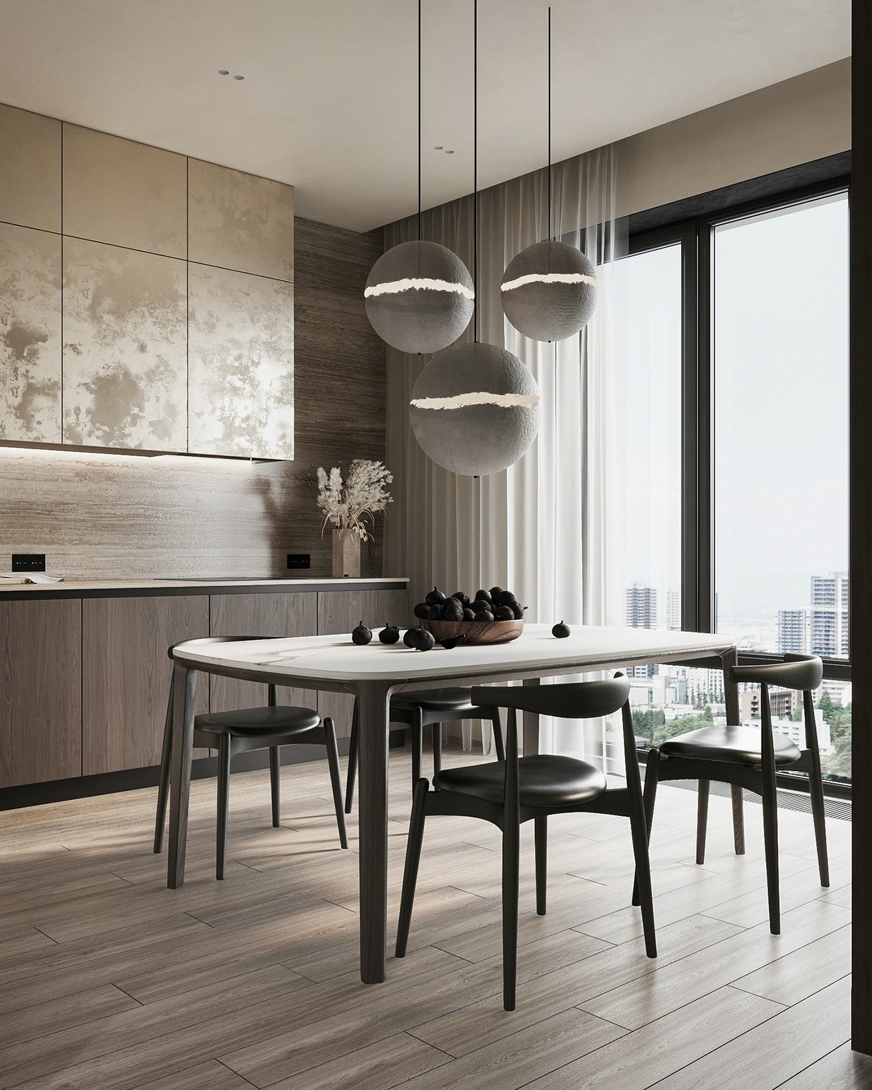 原木+高级灰 打造出精致舒适的居住空间-5