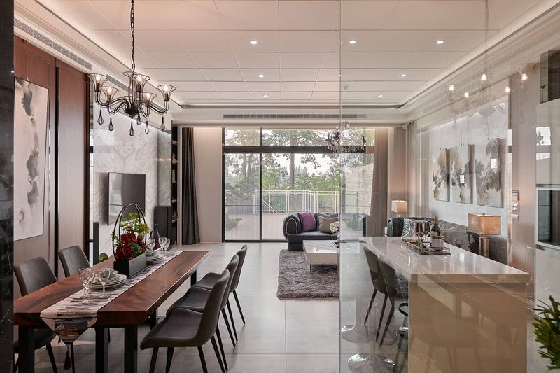 舞河独栋住宅 | 融合中西方元素的现代设计-7