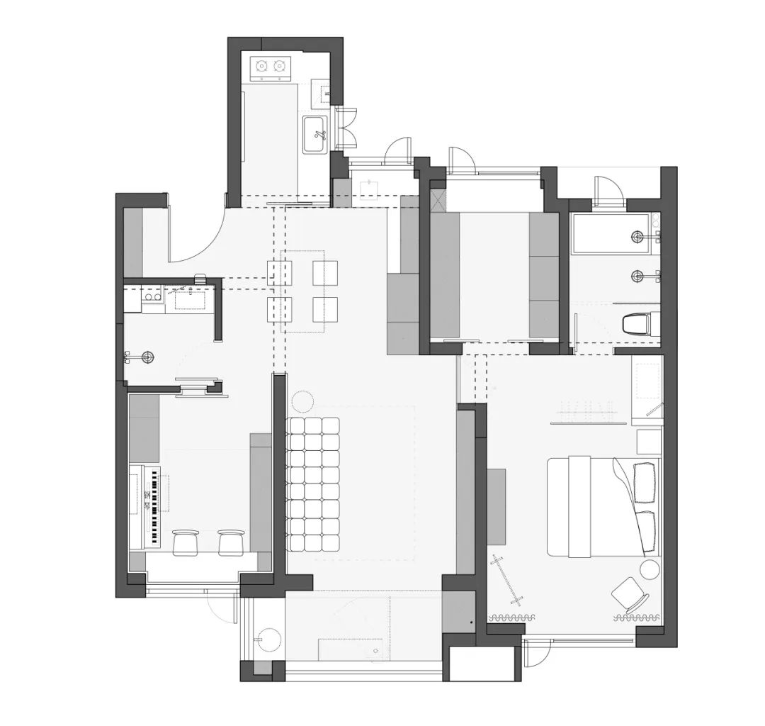 华发中央首府 · 现代极简三室两厅设计丨诗享家设计-64