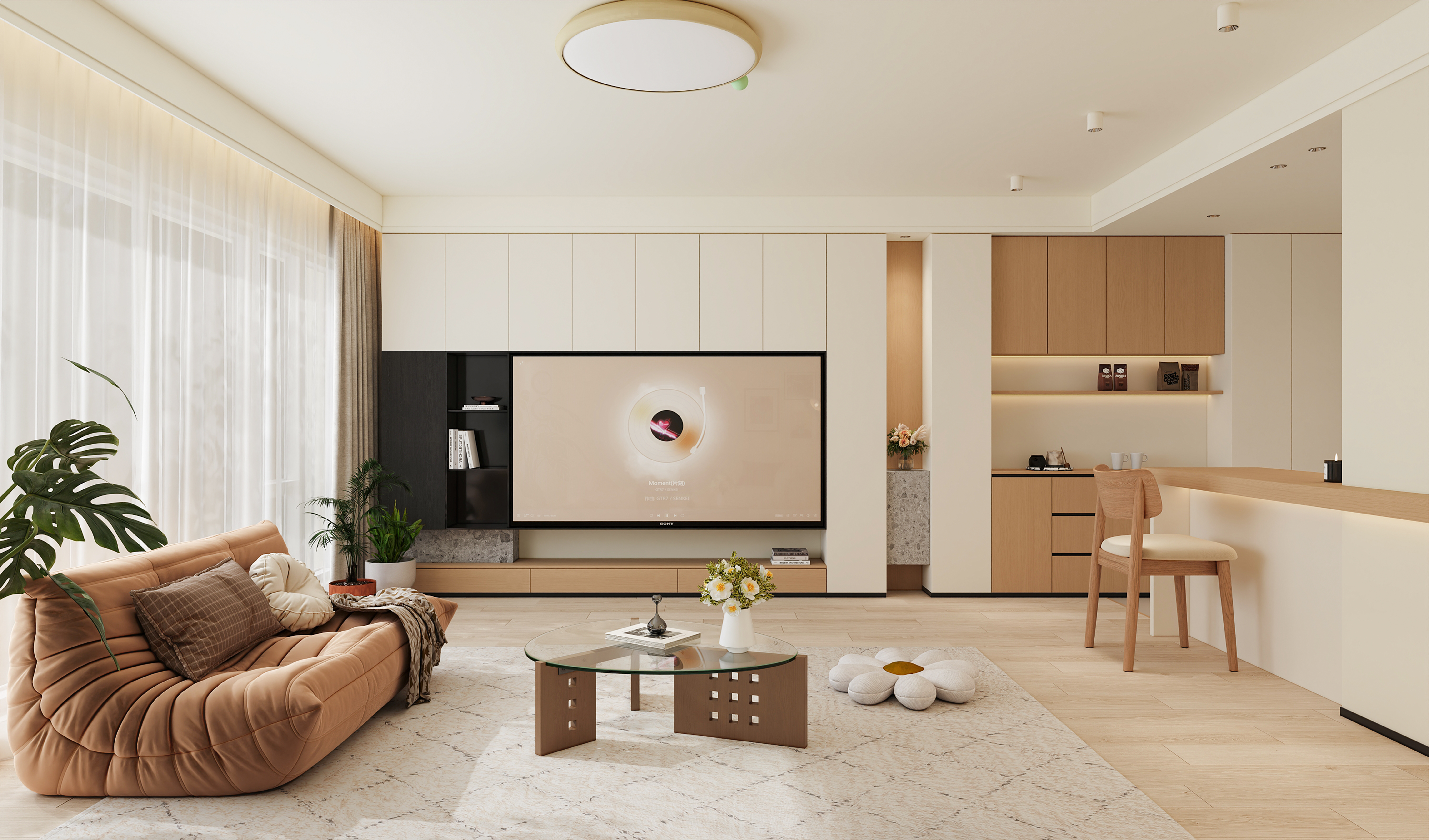 沈阳  润悦湾124㎡  原木风效果表现-0