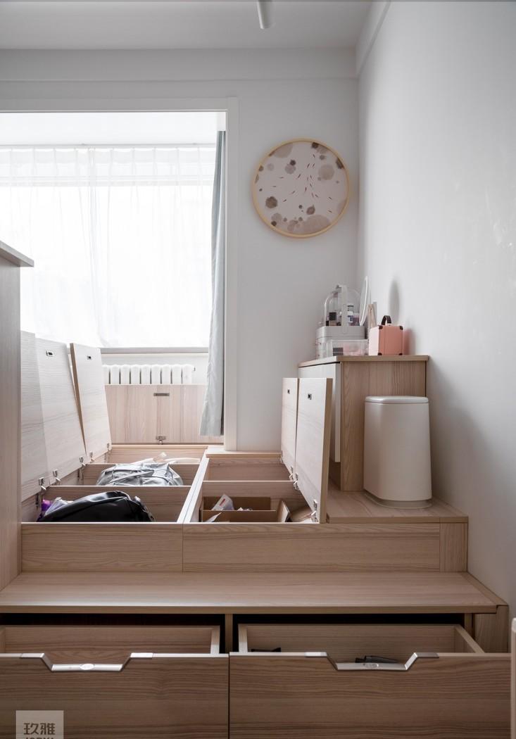 北京 60 平长条老房翻新,打造南北通透日式小家-51