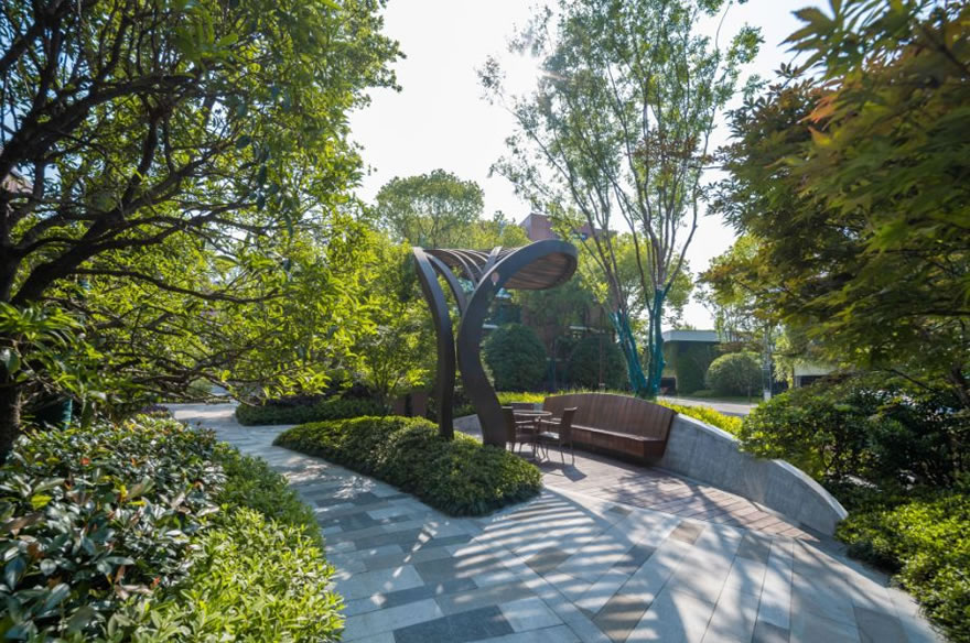 上海朗詩新西郊 | 绿意盎然的新亚洲风格景观设计-40