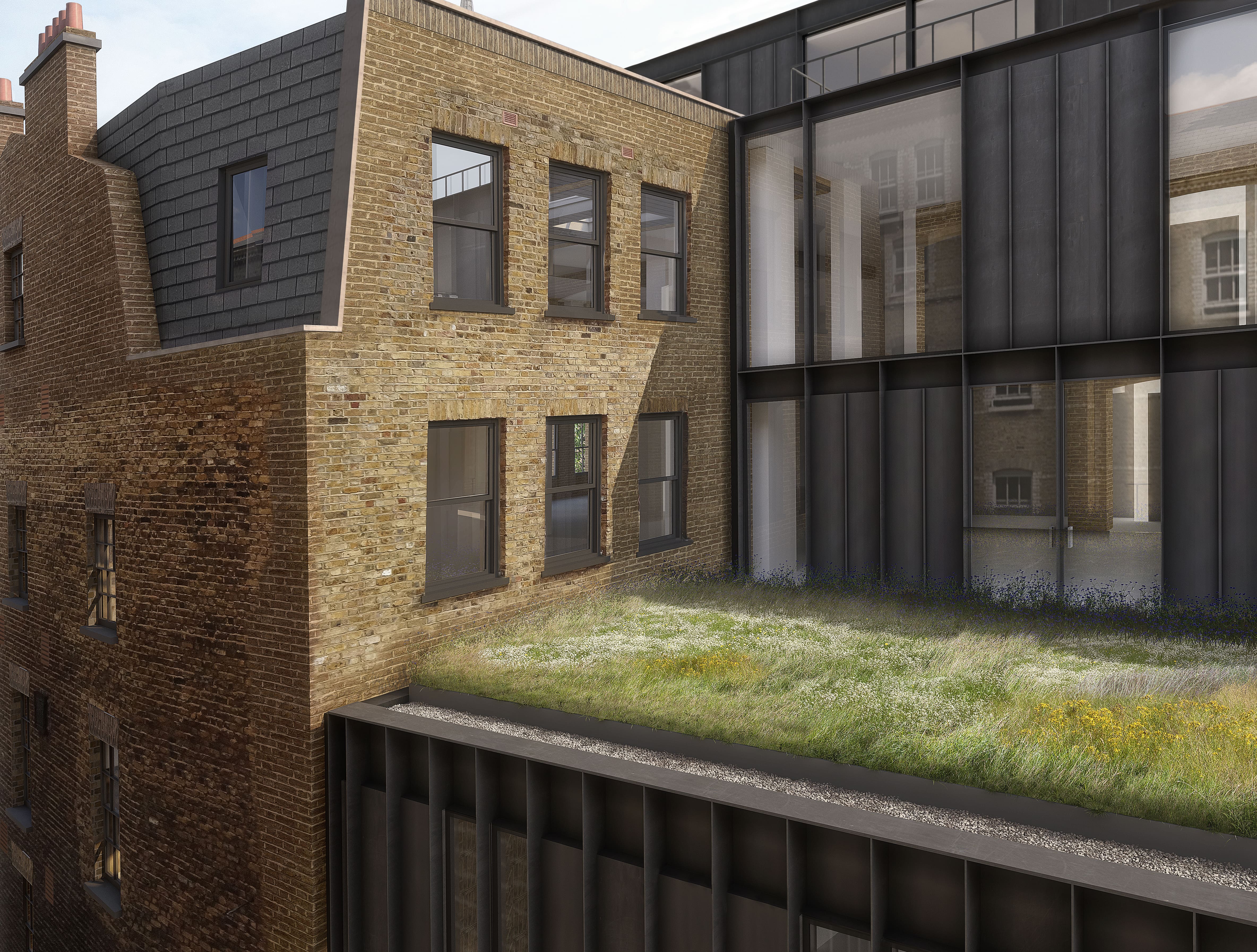 伦敦历史仓库变身现代绿色办公空间-21