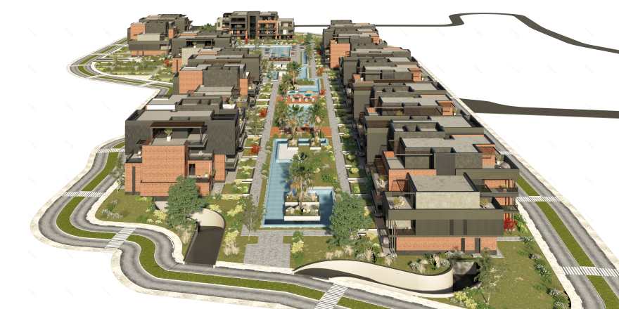 Luxurious compound masterplan, landscape design-0