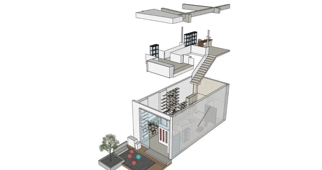 AO×DESIGN 奢侈品店的悬浮桥梁设计-0
