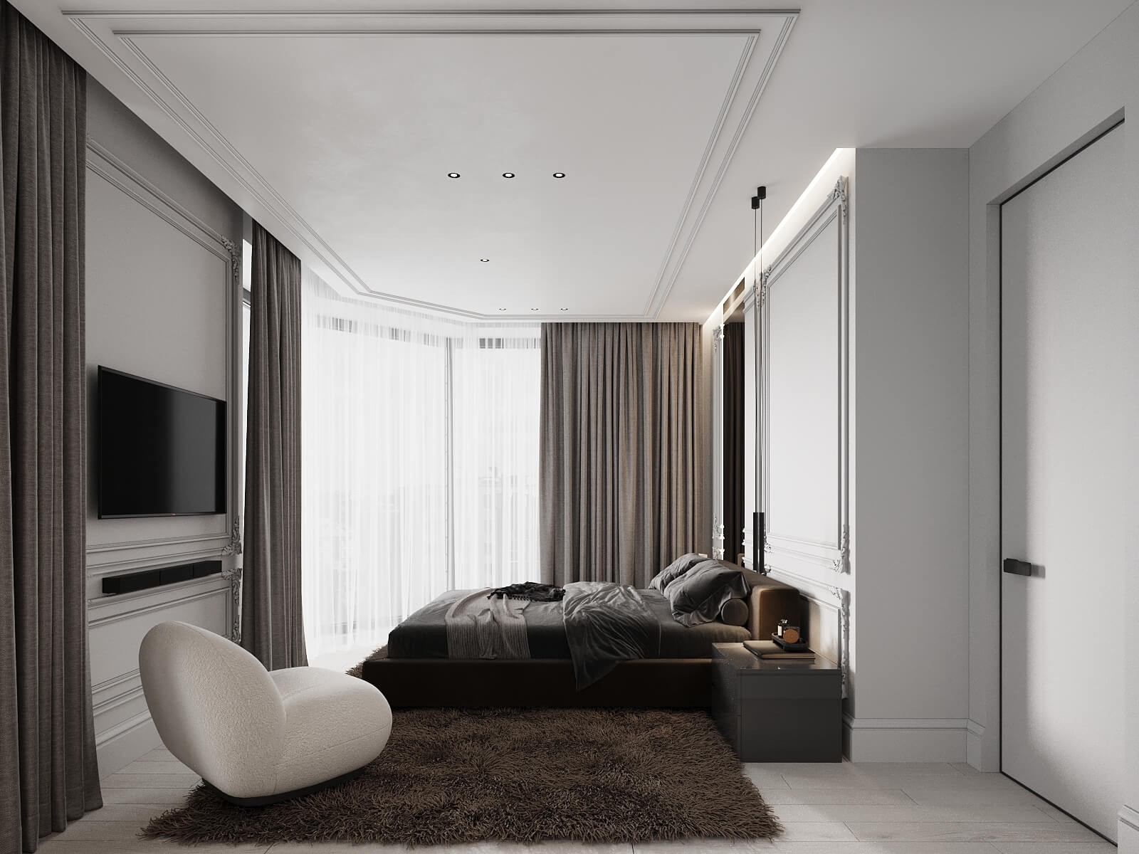 90㎡高级灰色系公寓设计 至素至简，气质非凡！-18