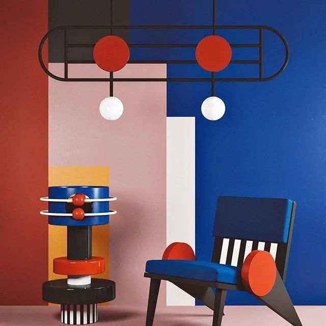 孟菲斯设计风格 | 怪诞离奇的室内设计案例-27