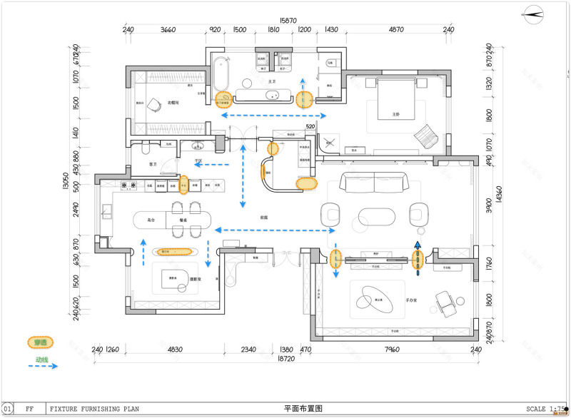 “流动的优雅”住宅丨中国扬州丨扬州上维美学空间设计有限公司-20