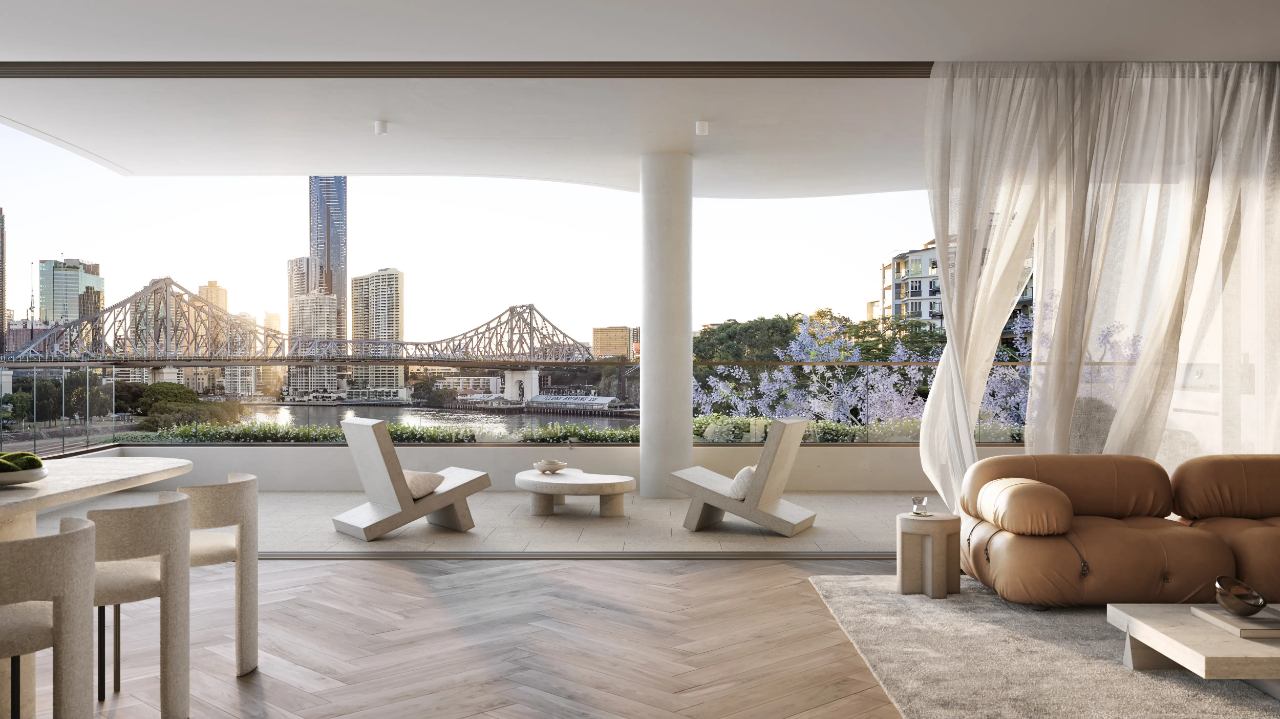 布里斯班河畔的扇贝形住宅 · Moray House 的精致设计丨澳大利亚布里斯班丨Bureau Proberts-34