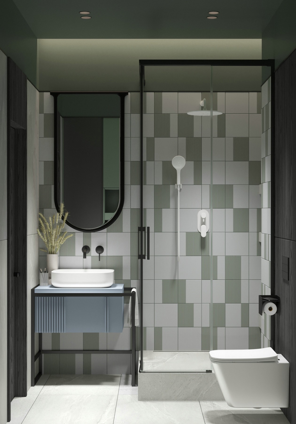 原木与绿色清新惬意居住空间-36