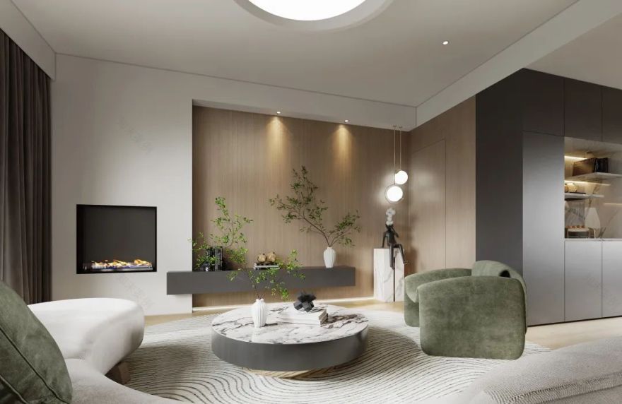 天瑞宸章 x 尚层作品 | 300㎡ 现代简约,质感空间,惬意舒适-11