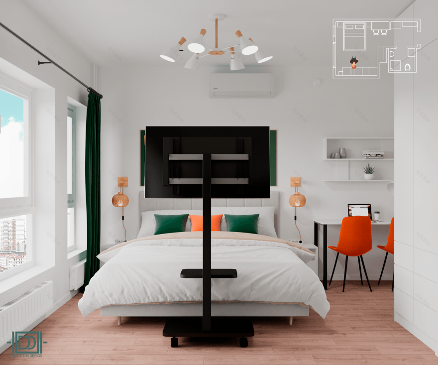 Студия во Внуково公寓短租装修项目-16