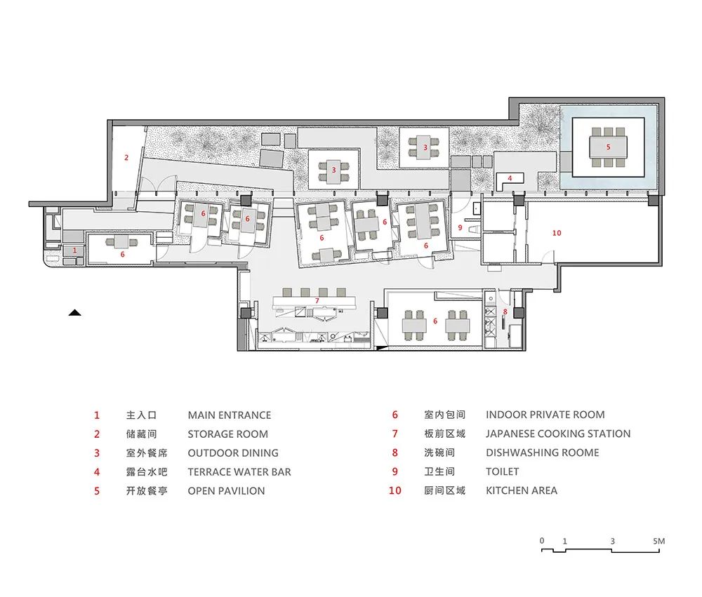 凹砚·墨雪 · 南京新街口日料餐厅的融合料理新概念空间设计丨中国南京丨TRIOSTUDIO 三厘社-33