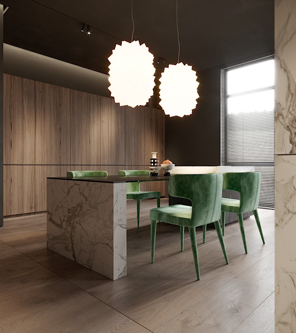 高级灰与绿色 精致时尚，打造舒适自然的私享空间-11