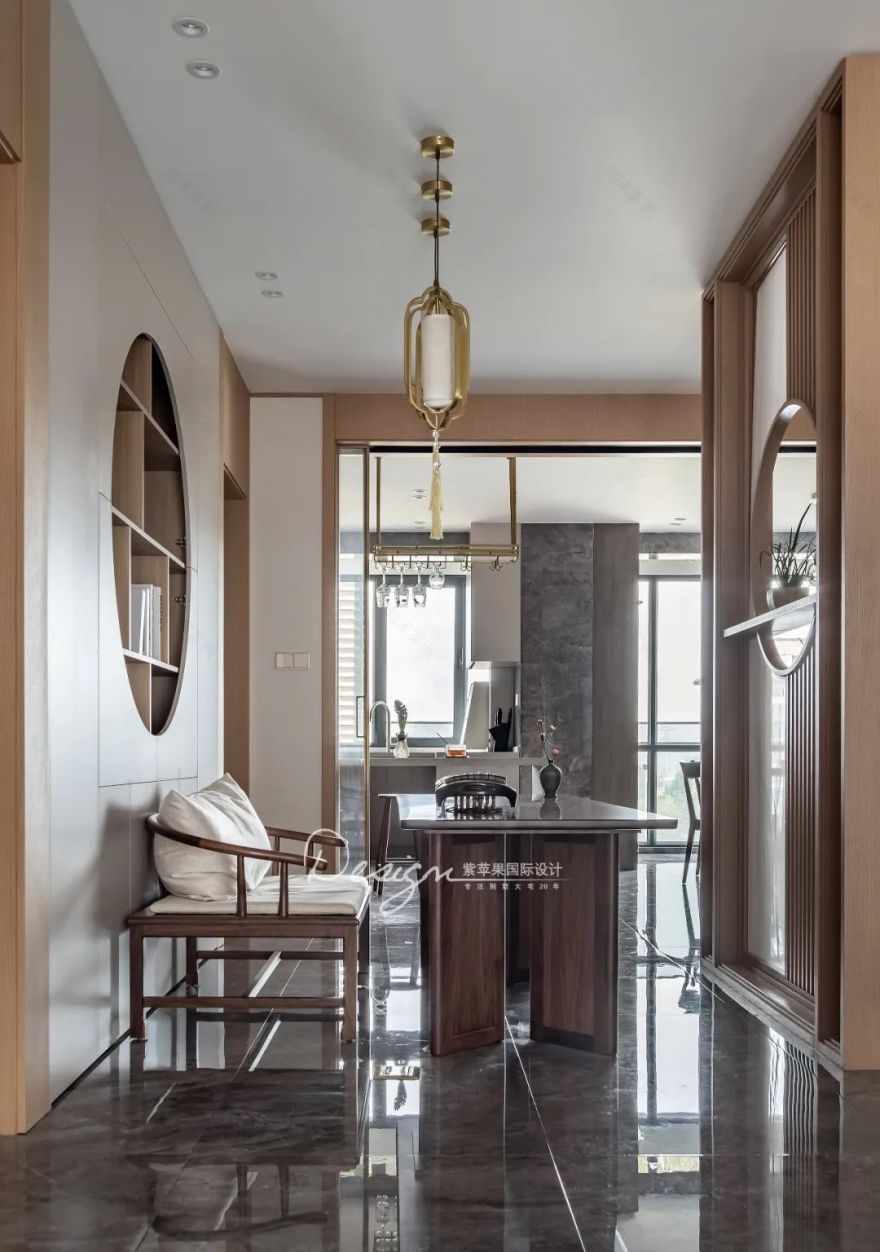 琴韵新中式,雅致福宅的设计魅力丨紫苹果装饰集团-40