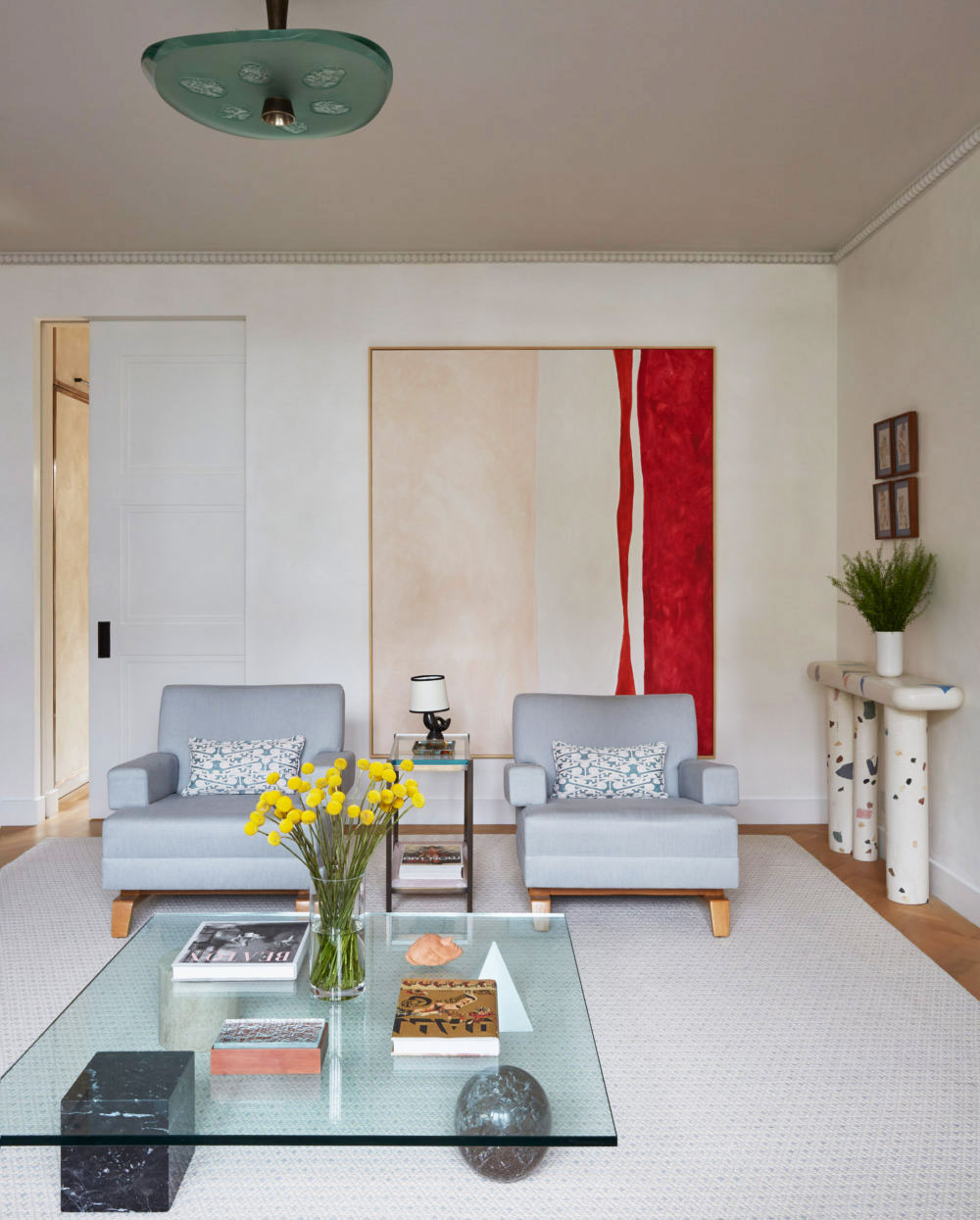 伦敦独特墙纸与明亮装饰的联排别墅-6