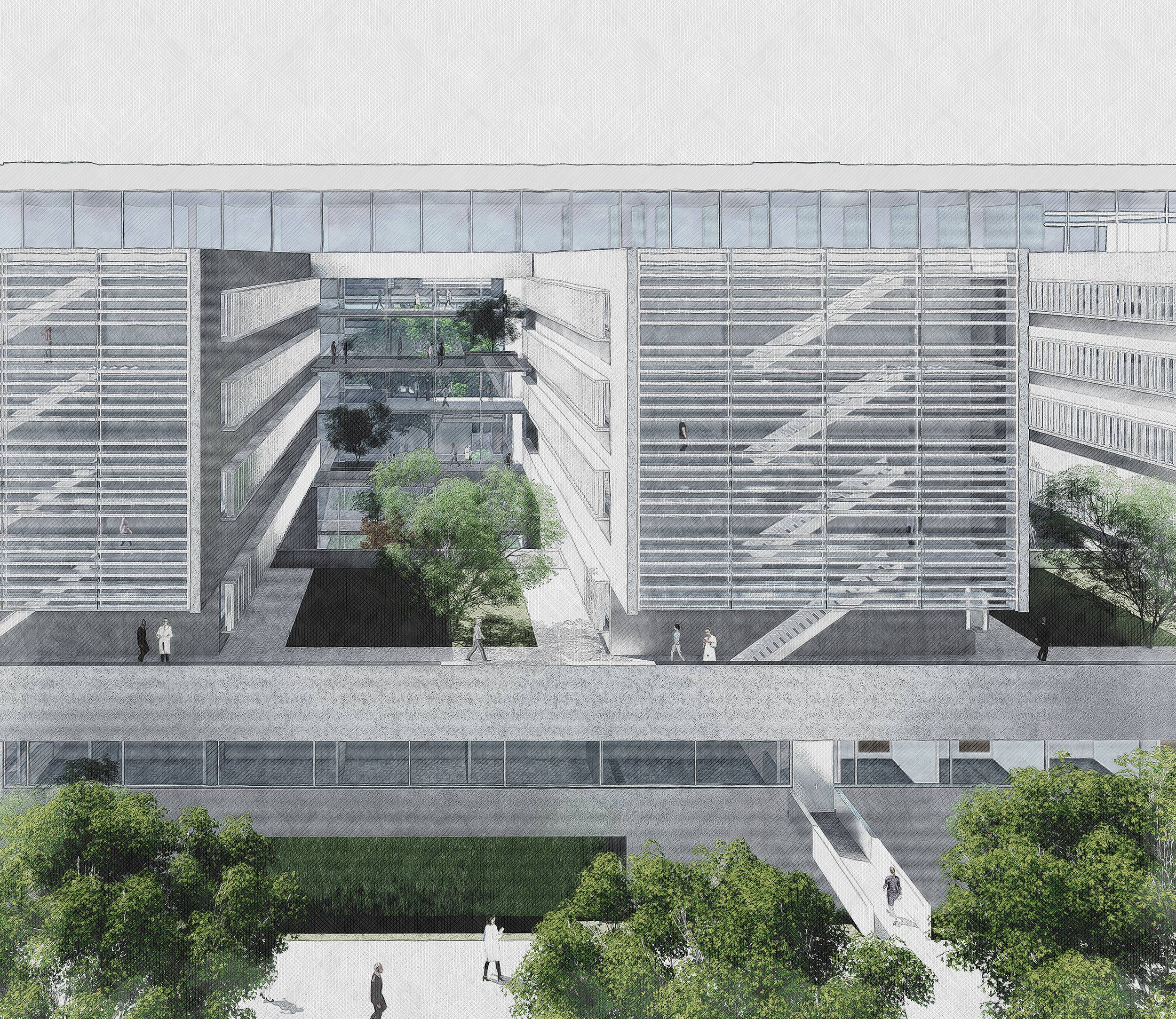 Caen大学医院翻新及扩建项目丨FranceCaen丨Ateliers 2,3,4,-36