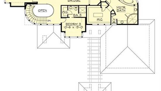 当代三居室房屋计划  方案4458-16