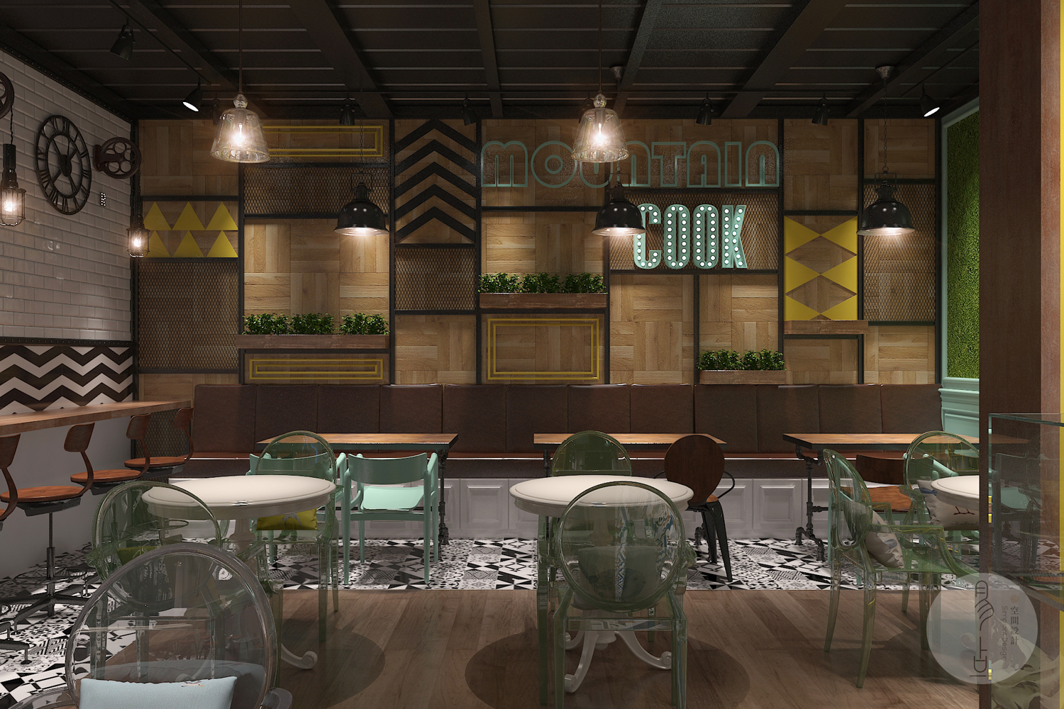 工业风冰淇淋店，低亮度小清新设计-4