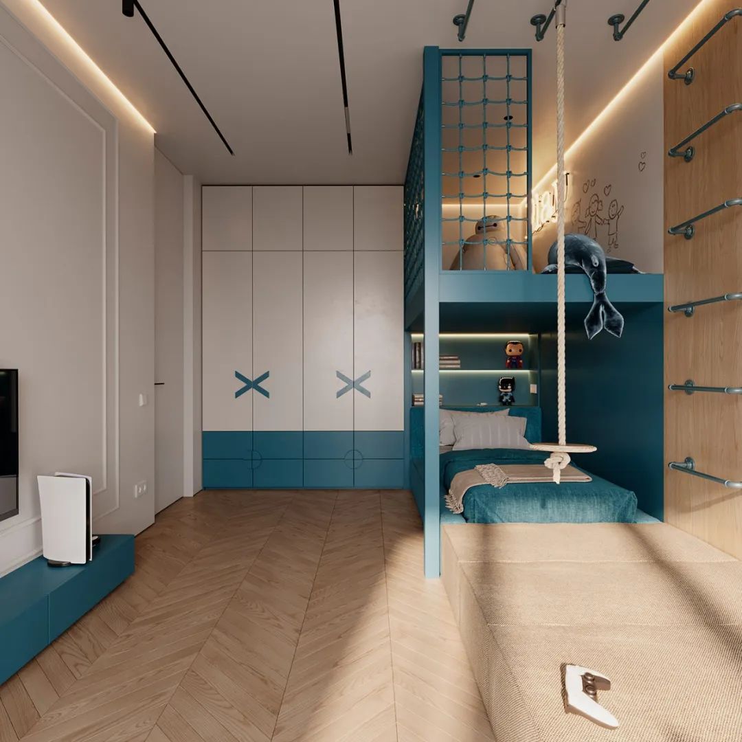 简约轻奢大平层设计丨BODES Studio-63