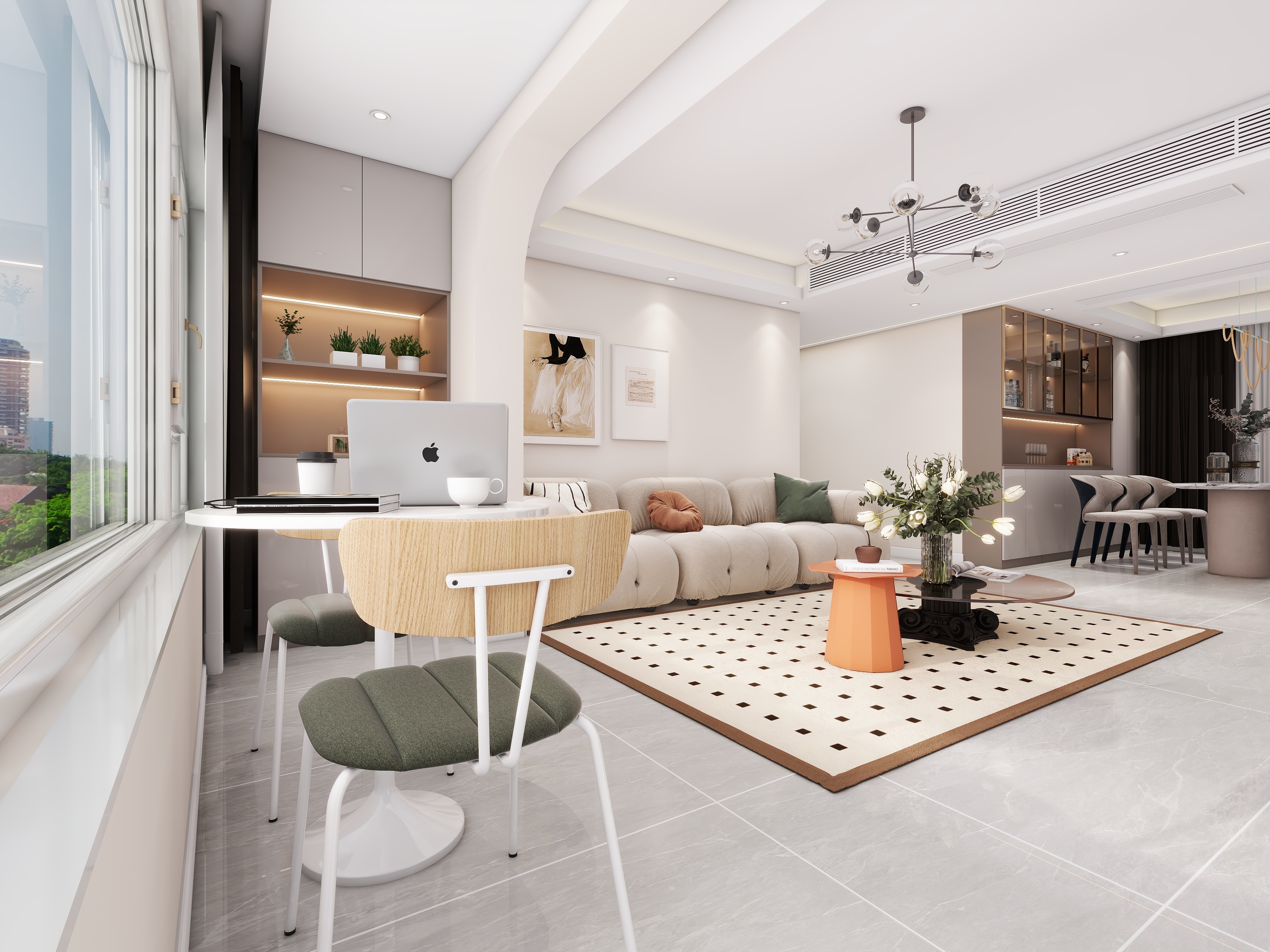 陕西安康万达one（119平方现代简约四居室）-24