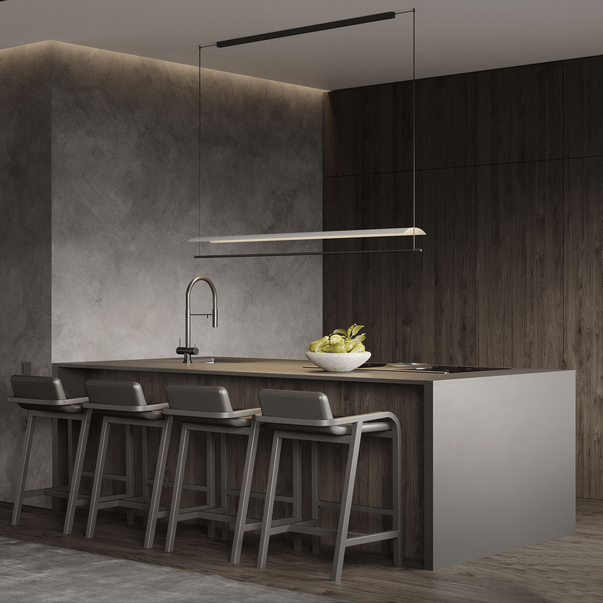 高级灰色系公寓设计 享受一片美好时光。-10