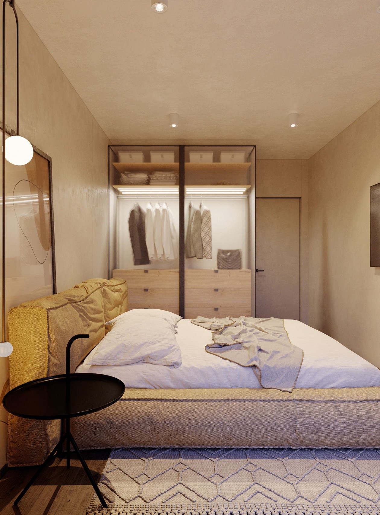 乌克兰70㎡ 浅色系空间设计 温柔极了！-15