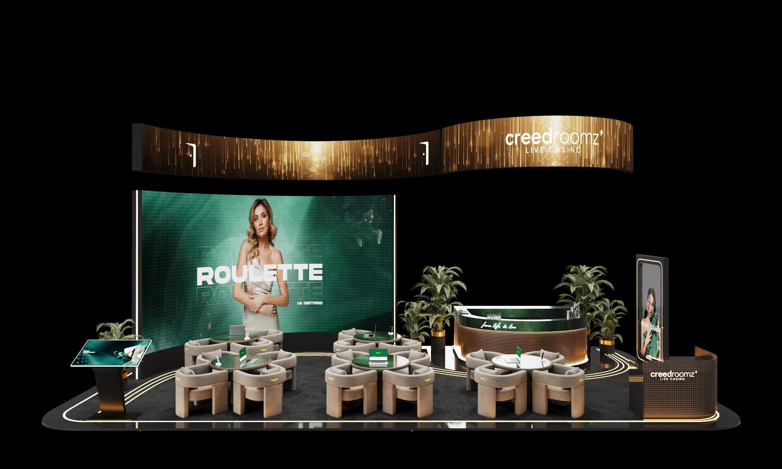 IGB Expo stand design for Creed Roomz (Soft Construct)-1