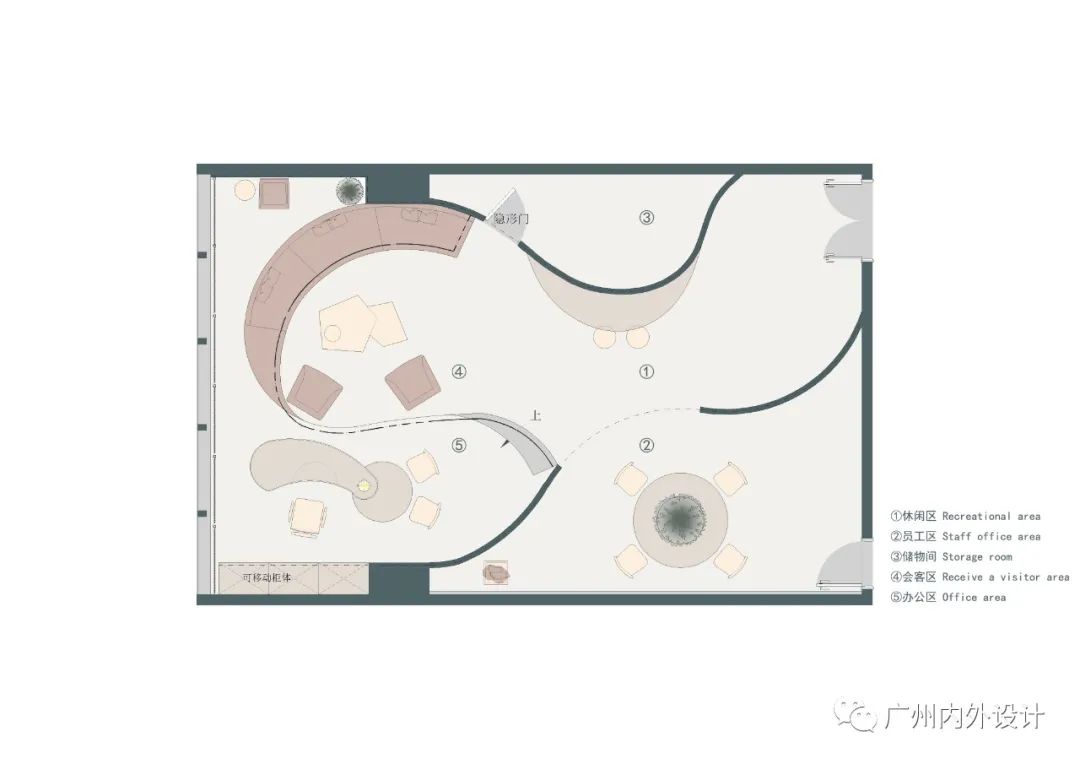 珠江新城曲线空间 | 现代简约办公室设计-19