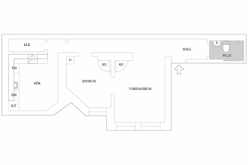 瑞典小公寓的冬日情调设计-19