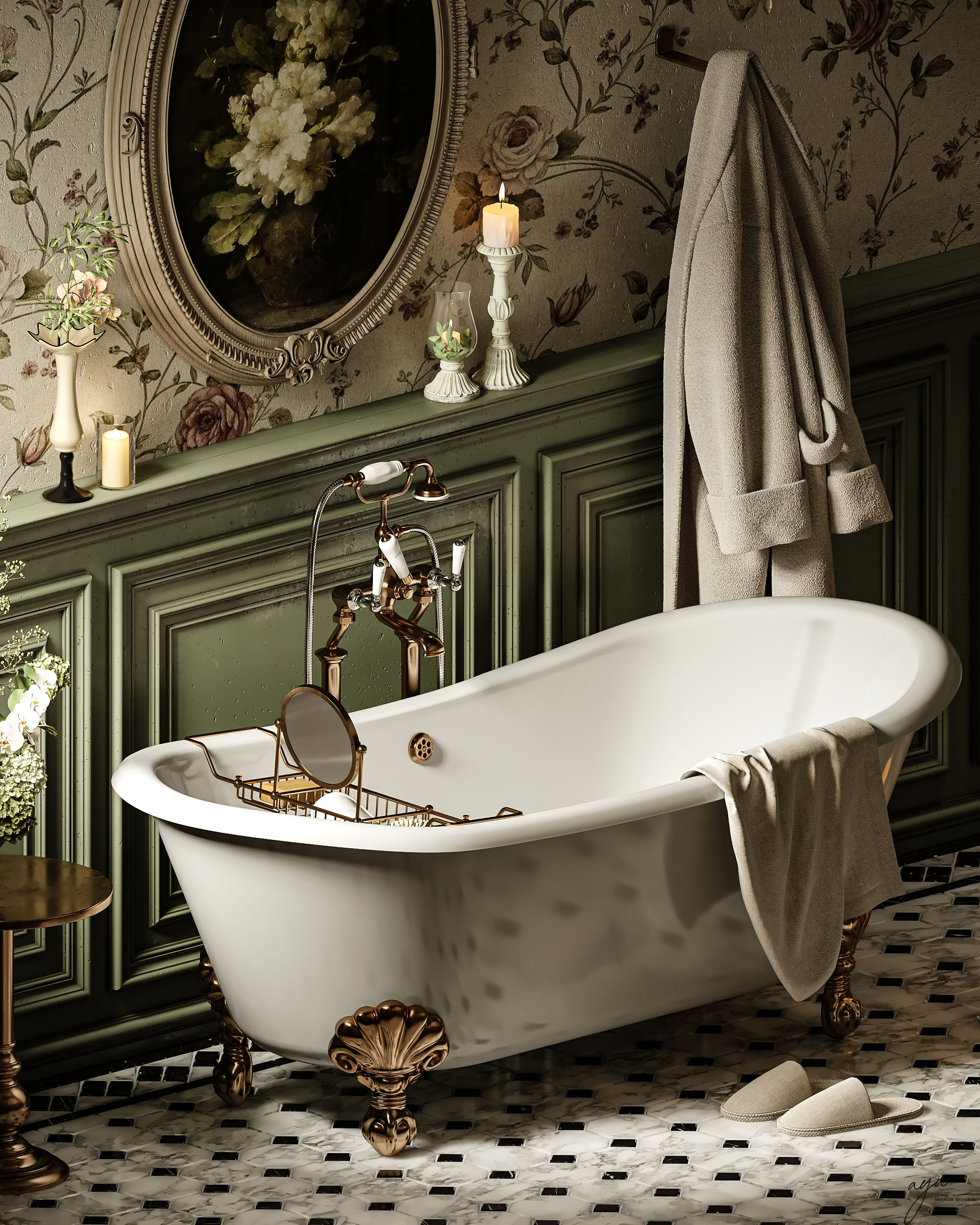 classic European vintage bathroom-3