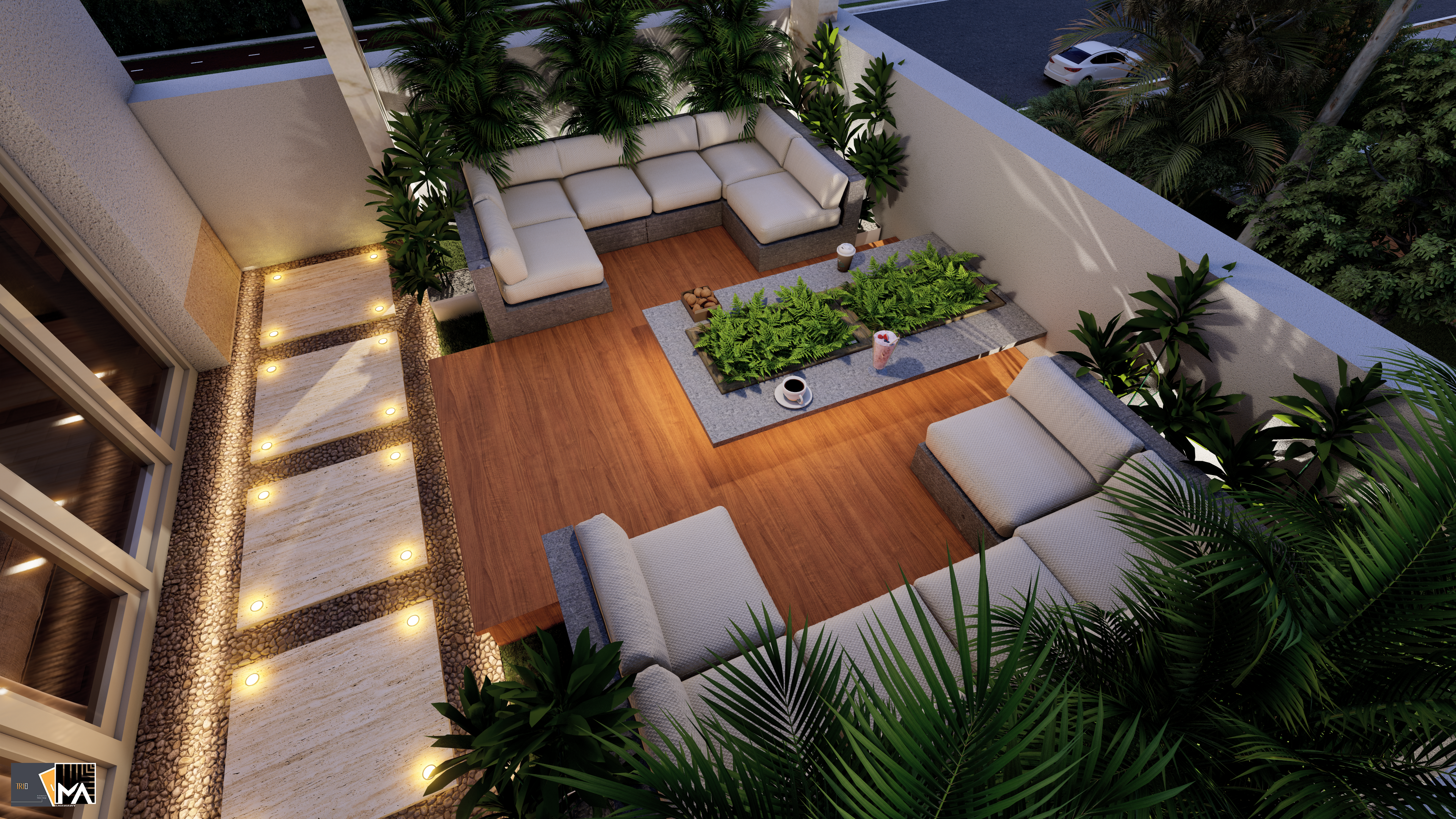 屋顶景观别墅棕榈山丨TRIO INTERIORS-15