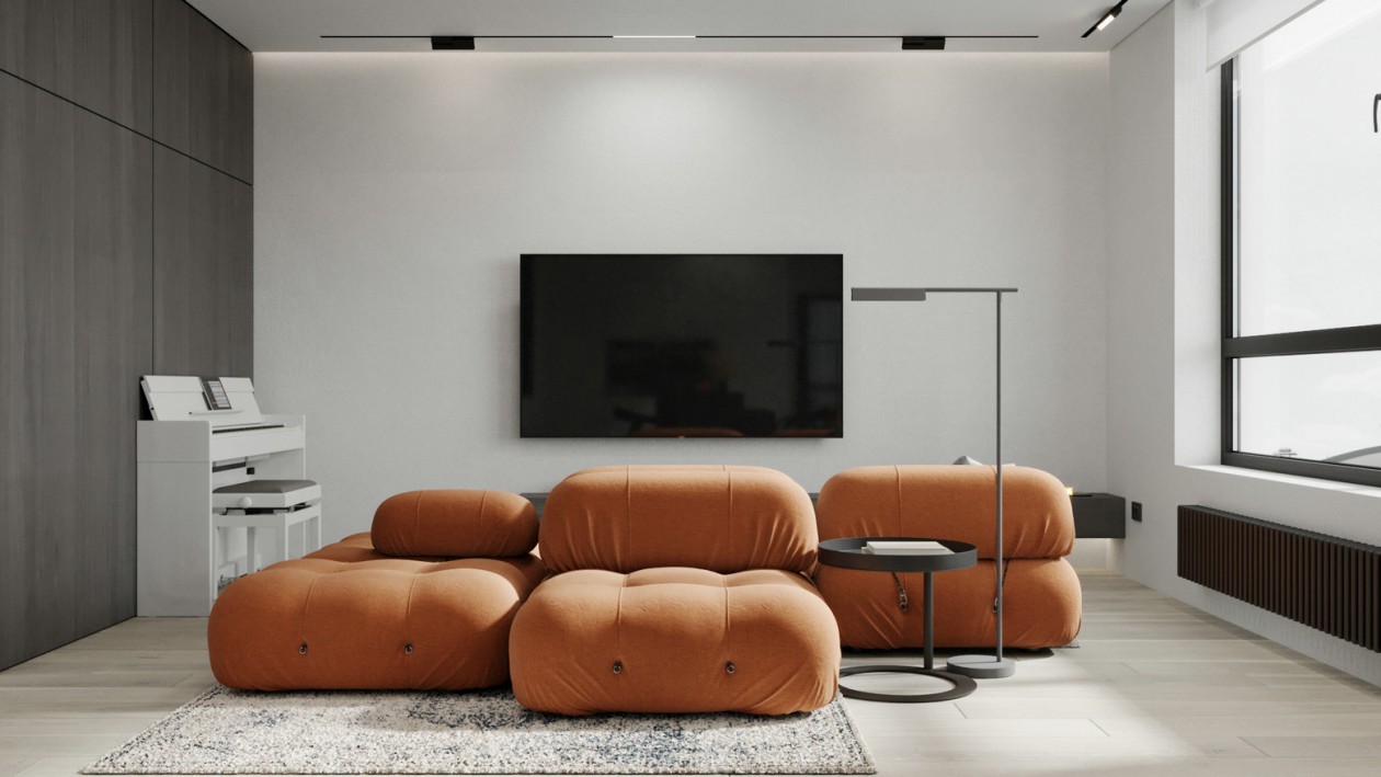 橙色+简洁白 高品质极简，优雅氛围下的理想之城-2