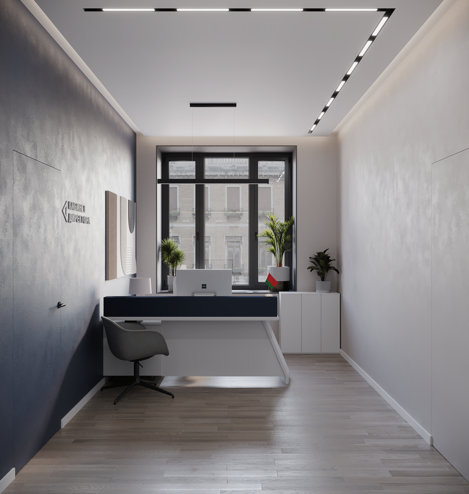 政府机构设计项目（办公室空间室内设计与3D可视化）-21